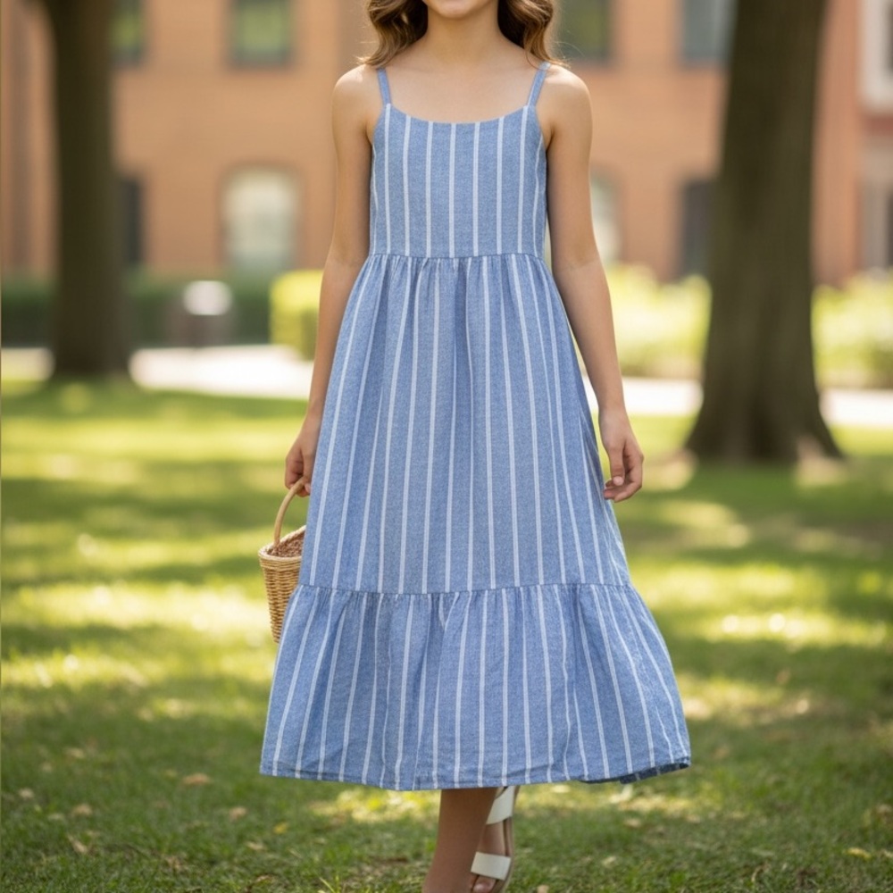 Girls Cat & Jack denim stripe dress